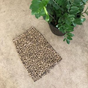 High waisted cheetah print skirt